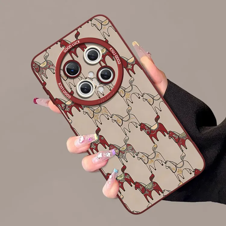 复古童趣木马适用华为mate80pro手机壳mate70pro小众mt60防摔套