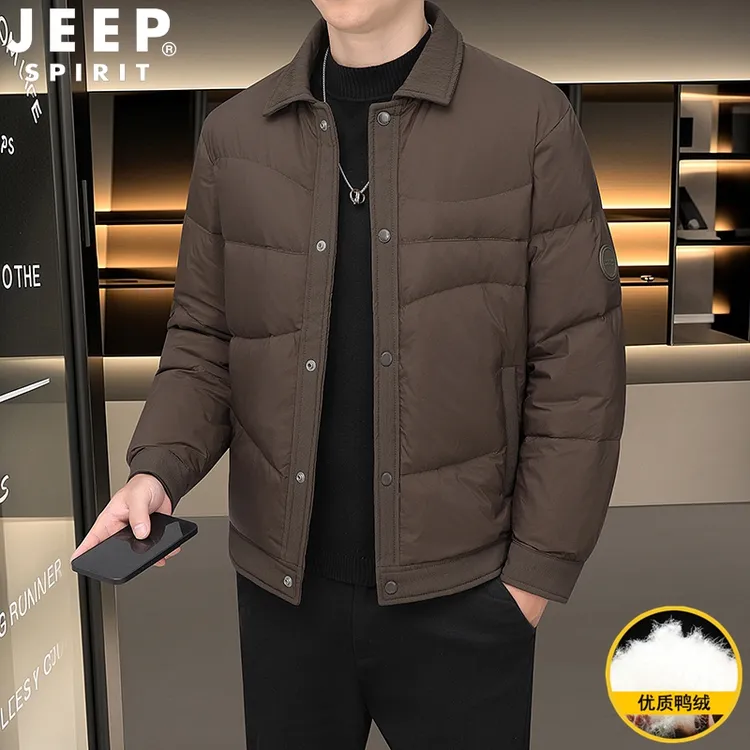 JEEPSPIRIT吉普羽绒男士外套高品质冬季休闲保暖羽绒上衣男装外套