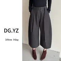 【樱子家】2968F设计感慵懒风百搭休闲九分裤