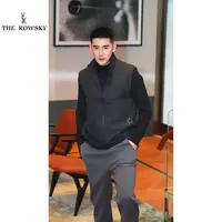 杨圣坤2025新品男士羊绒混纺立领纯色简约休闲百搭马夹SK2591103