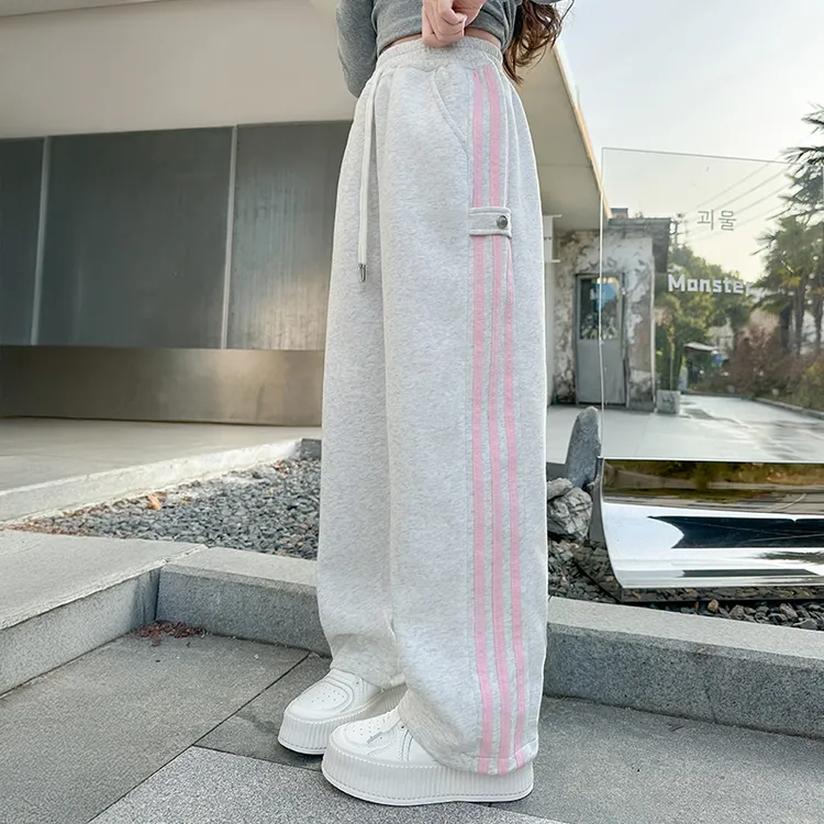 女童裤子春装2025新款儿童洋气运动直筒裤女大童休闲卫裤女孩外穿