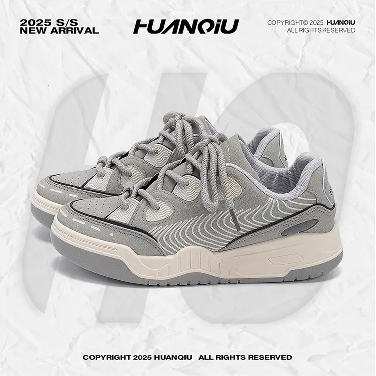 环球厚底板鞋子男款2025秋季新款干净感痞帅男鞋百搭增高休闲潮鞋