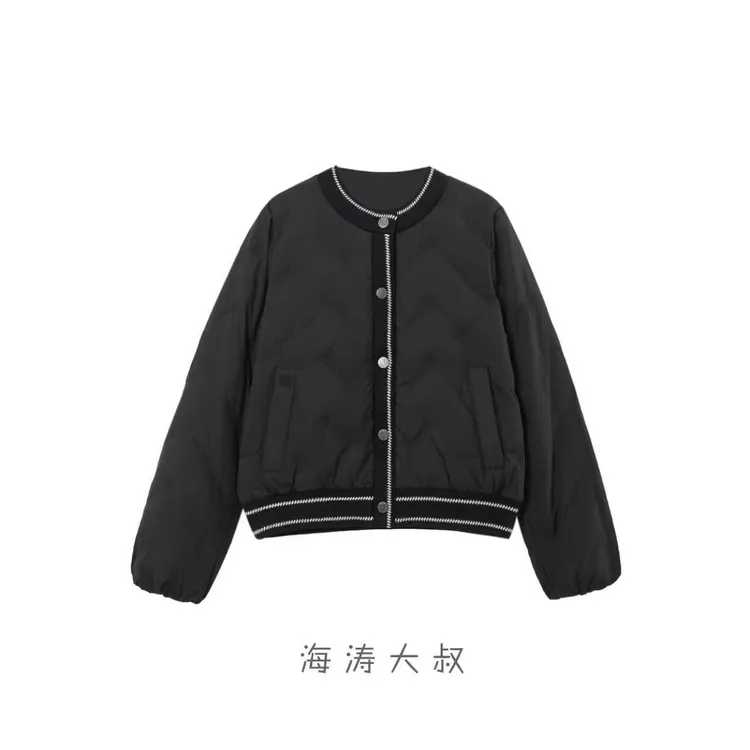 【海涛大叔】50D棉感双层双面哑光小香风鹅绒服