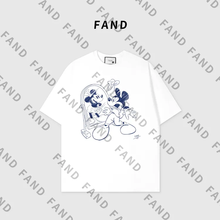 FAND品牌【disni】2025新品夏季情侣装米奇宽松圆领短袖T恤