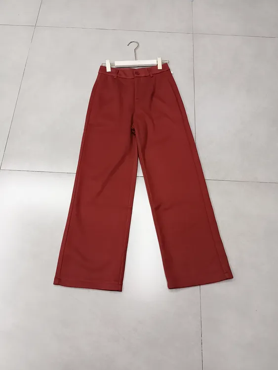 Y6082【裤长99】时尚毛呢阔腿裤女2025秋冬新款百搭显瘦休闲裤【A10】