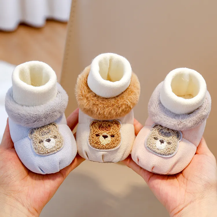 冬季加绒0-1岁婴儿鞋加厚保暖鞋6-12个月婴幼儿好穿不掉鞋袜