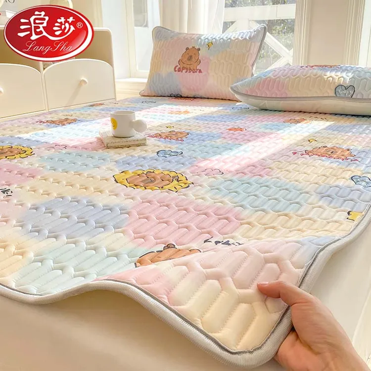 LangSha/浪莎乳胶凉席冰丝席子空调席夏天用学生宿舍单双人软席子