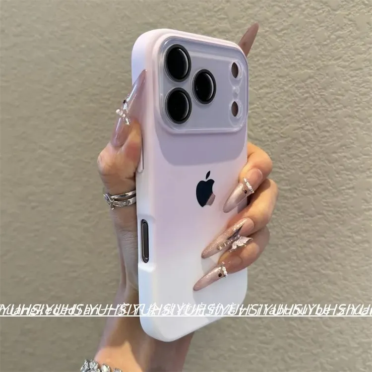 高级简约渐变肤感适用苹果16promax手机壳iPhone15个性14时尚17新