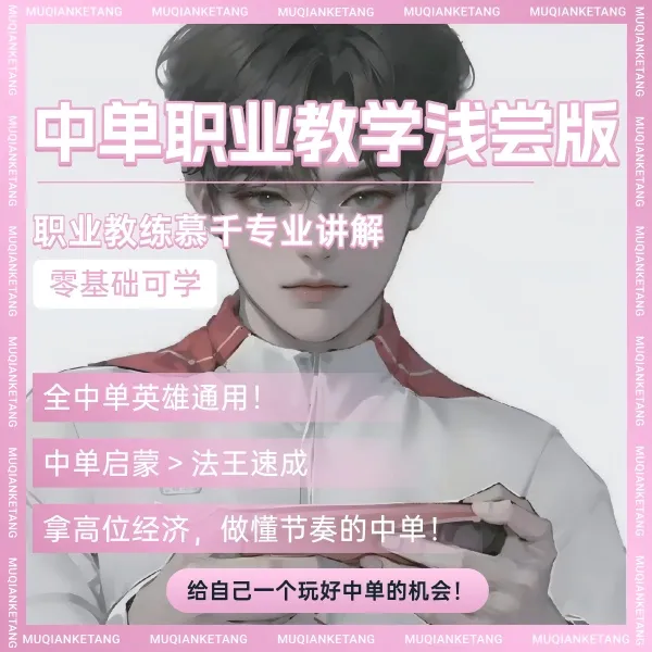 王者荣耀职业大局观中单职业理解浅尝版-线上视频课