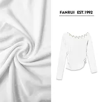 FANRUI/泛芮「月迹」钉扣时髦显瘦复古高级感斜肩领长袖上衣B17717