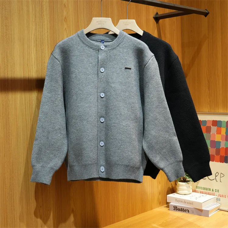 秋冬季情侣款时尚百搭针织开衫加厚保暖弹力舒适毛衣外套86788