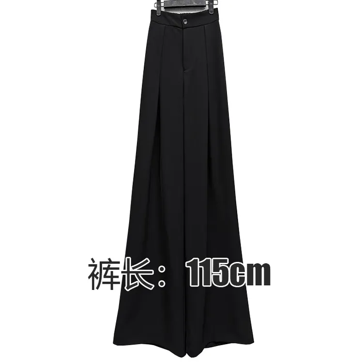 外贸原单180高个子女装高腰西装阔腿裤松紧腰高级感宽松休闲裤