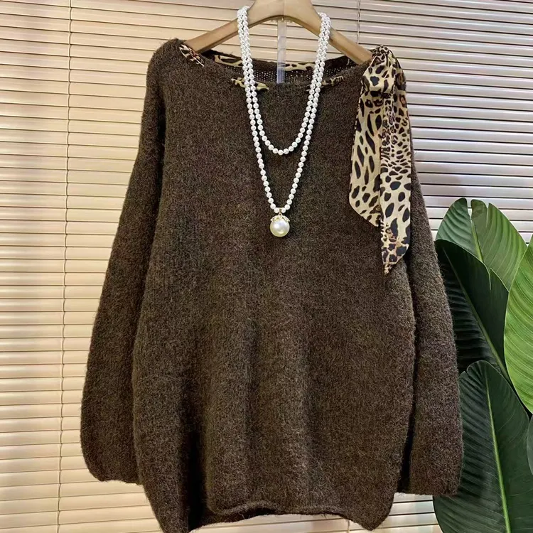 J欧货新款时尚慵懒风洋气百搭针织衫