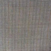 【绒兰】（门幅2.5米）全棉水洗色织双层纱布料  07号 棕线格