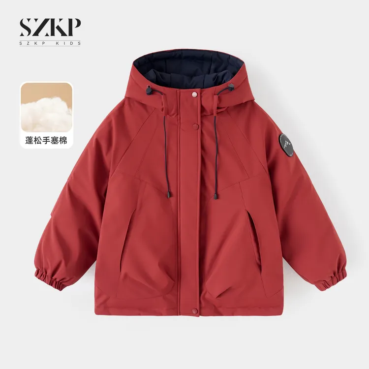 SZKP冬季新款女童装保暖上衣中大童休闲儿童棉衣外套BGYD558015