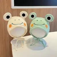 无檐休闲风胎帽女圆顶卡通风帽子宝宝套头帽欧若假日风