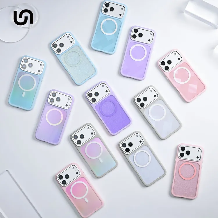 YUNSE女款轻奢可换背板手机壳苹果16pro/15promax/17air磁吸防摔