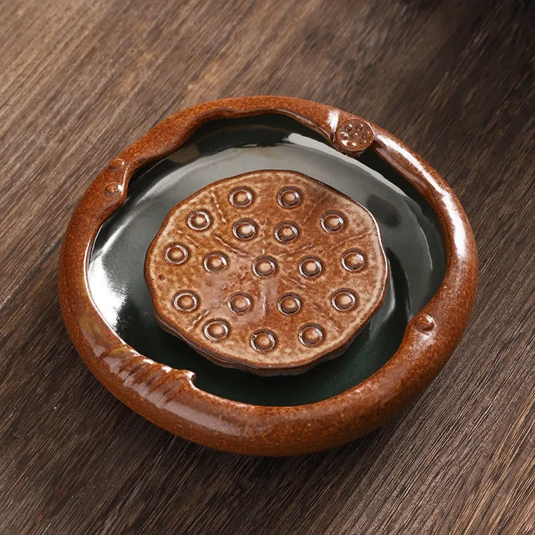 手工小型家用圆形粗陶壶垫壶承陶瓷干泡台茶壶托壶垫养壶盘茶盘