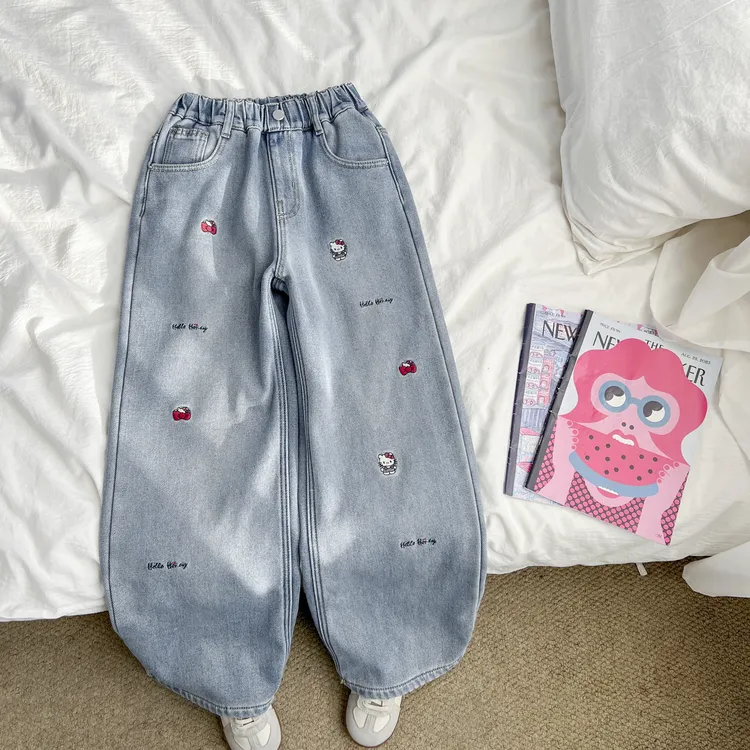 【原版】女童冬装加绒牛仔裤儿童保暖长裤BPKDW56516