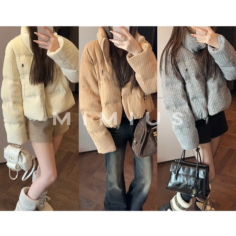 【mimius】P 可溯源三星安心绒 绞花小刺绣立领羽绒服 G11117