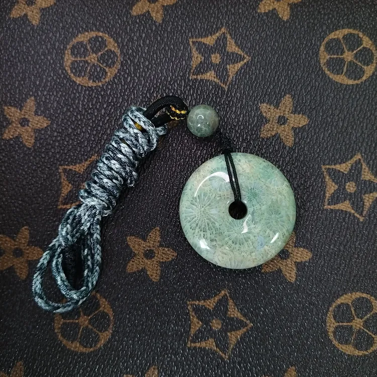 点墨青花平安扣时尚百搭情侣礼物