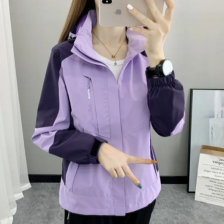 运动打底衫冲锋衣男女同款新款春秋外套单层女款爆款2025夹克