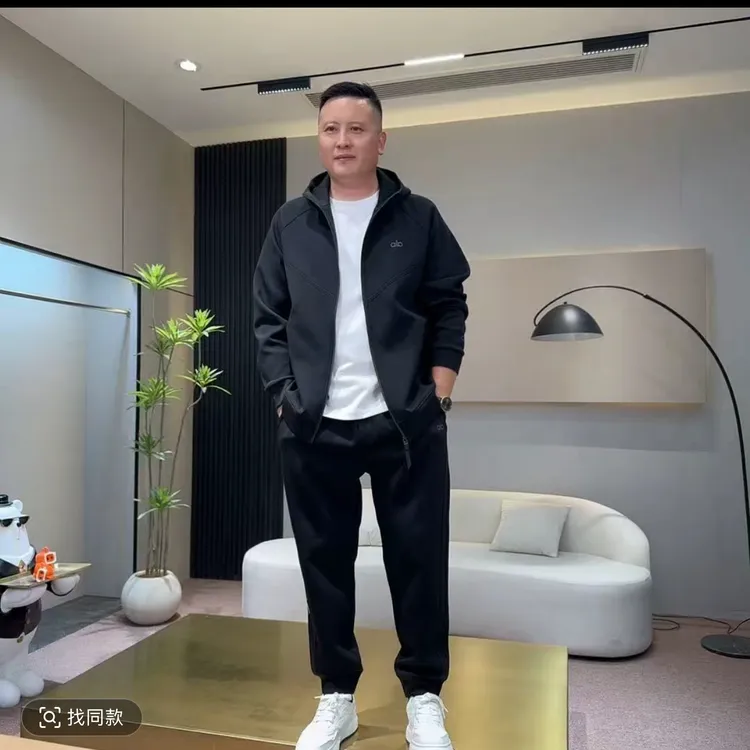 秋季男士时尚休闲运动连帽开衫两件套-8021