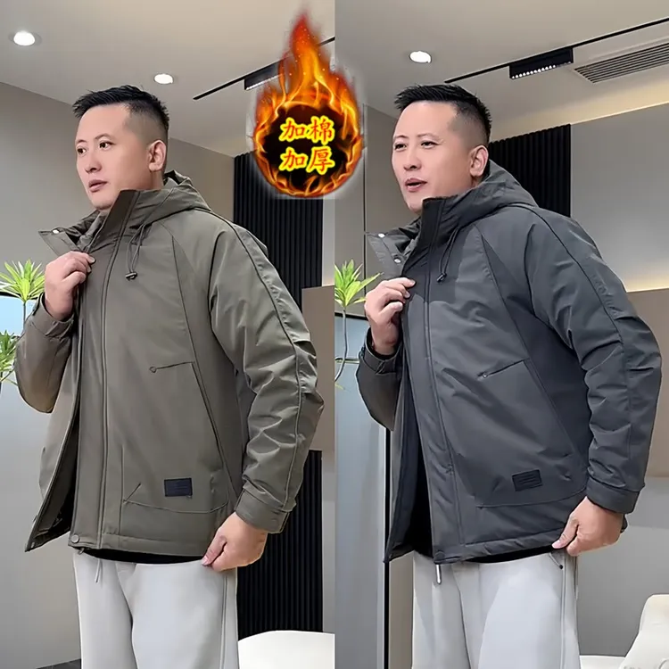 秋冬爆款加厚潮牌工装棉服连帽夹克外套男户外时尚百搭三防冲锋衣