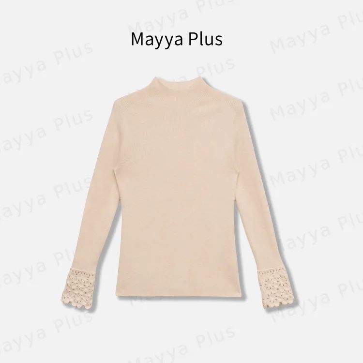 【羊毛情书】Mayya Plus麦芽定制气质100%绵羊毛打底毛衣女32547623