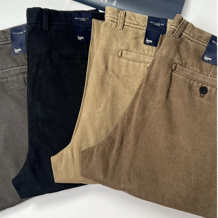 【秋冬上新】100%纯棉重磅水洗美式复古直筒长裤男厚款老钱风