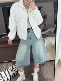 美美推荐5927芷炫春季立领拼蕾丝花边宽松短款风衣外套