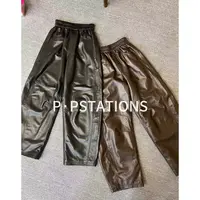 PP 2025 | 懒写墨雪 琥珀流光风真皮弯刀裤时尚落地裤皮裤58286