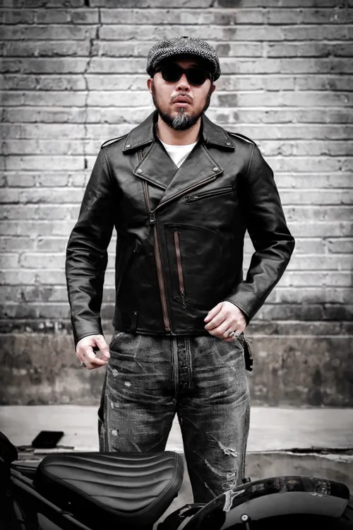 SHANGRI-LA斜拉马皮皮衣 