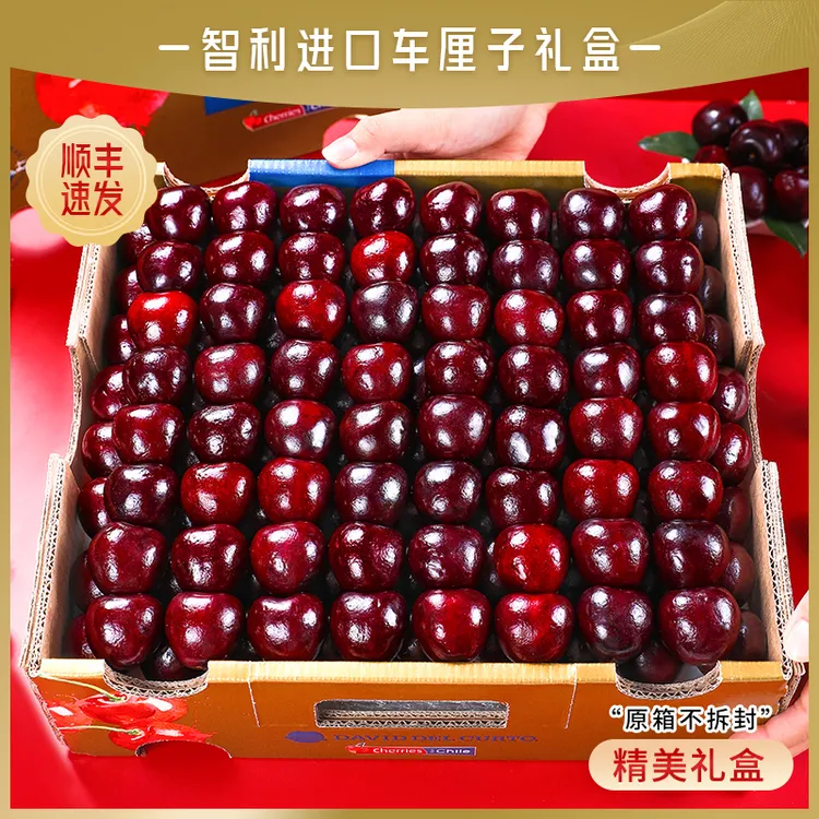 【原箱5斤礼盒】智利进口车厘子海运桑提娜J-5J新鲜水果 内附果径卡