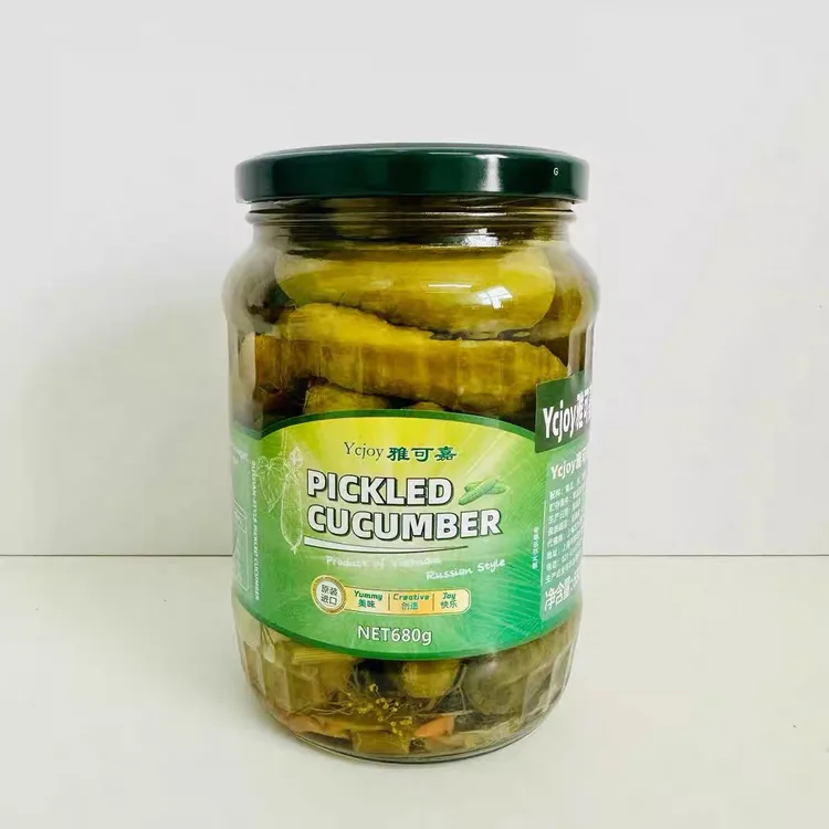 雅可嘉俄式酸黄瓜奶酪芥末小泡菜咸菜下饭酱腌菜汉堡西餐烤肉配料