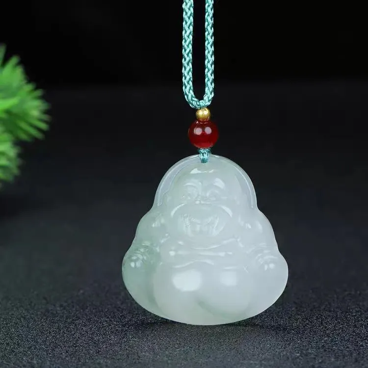 新疆金丝玉天山翠佛公吊坠女款（40mm）天山翠吊坠带翠玉佛手工时尚