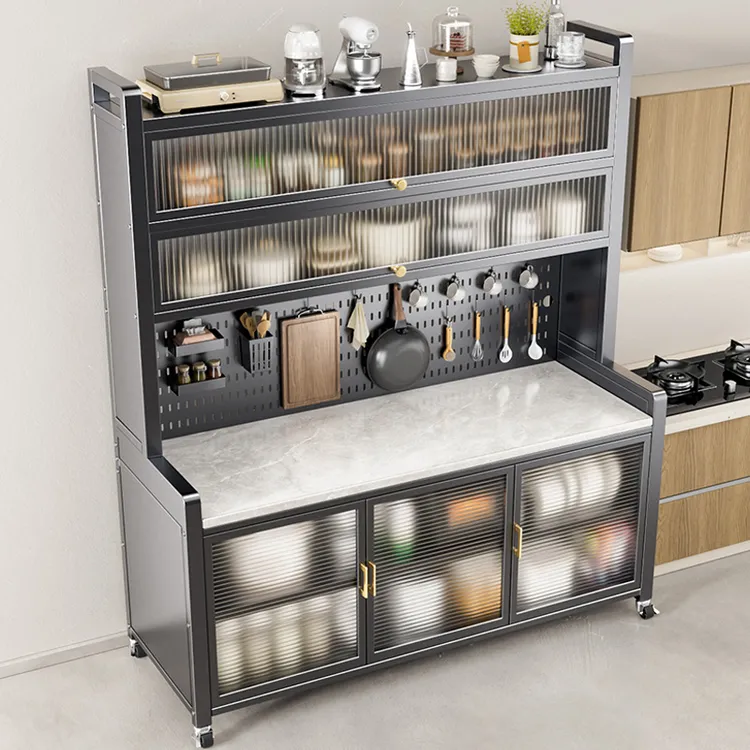 网红多功能厨房收纳置物架阳台置物架正品高级感客厅正品防尘防虫