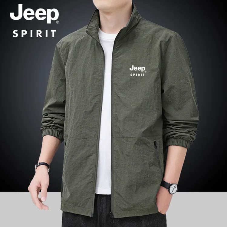 jeep吉普2025新款男士秋季外套户外工装立领夹克大码宽松休闲上衣