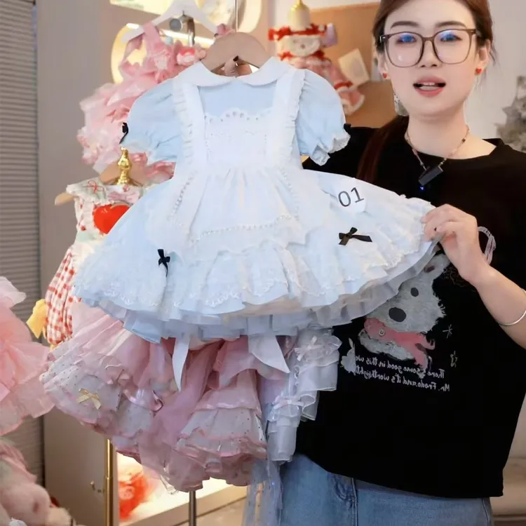 【爱丽丝】洛丽塔女宝礼服连衣裙儿童女宝周岁夏季甜美裙子春夏裙