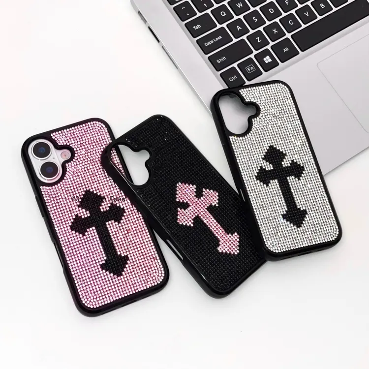 轻奢高级气质十字架克罗心适用苹果16promax手机壳15/14/13/12/11