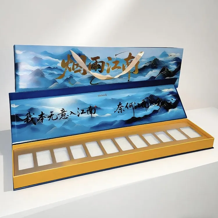 烟雨江南礼盒烫金磁吸礼盒一米长送男友礼物12盒装七夕节日礼物