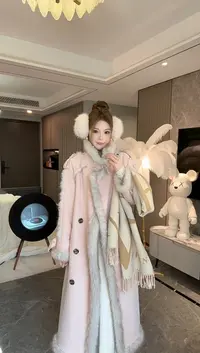 【LINLIN专属】保暖冬季长款法式女直下摆短外套加厚轻奢-28107