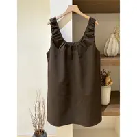 【诺丁山】皮质背带裙2663