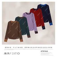 MRFEITO菲爷驾到【韦尔兰】天丝羊毛设计肩缝撞色上衣H2SY02Q33511