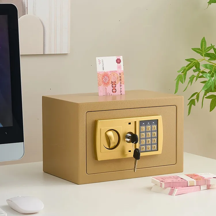 隐藏式保管箱家用投币式密码保险箱办公存钱罐收纳防盗入墙入柜