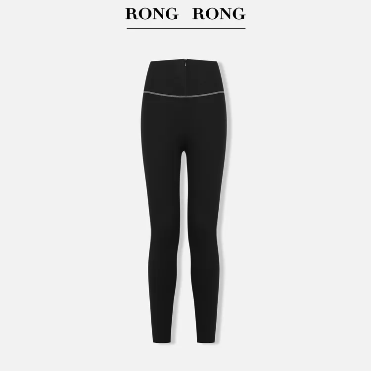 溶溶【压线修腿裤】RONGRONG 高腰立体收腰修腿亲肤打底裤25661