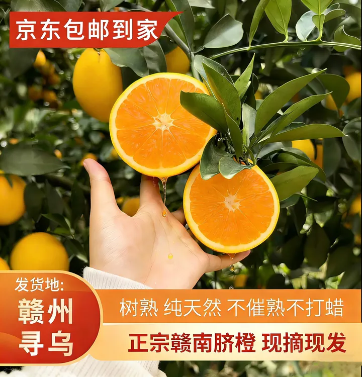 【正宗赣南脐橙】新鲜水果产地直发果园现摘皮薄多汁不催熟不打蜡