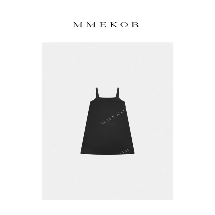 MMEKOR“黑色洋装”连衣裙 2025新款千金玛德琳时髦裙子 67301