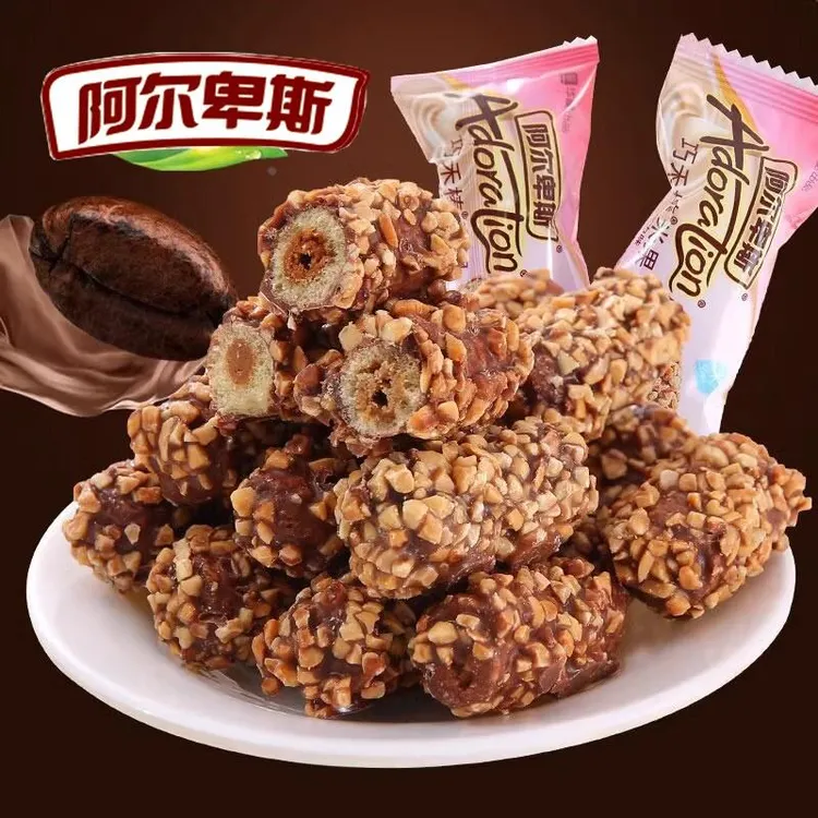 阿尔卑斯米果棒夹心巧克力果仁棒休闲食品好吃零食巧禾棒