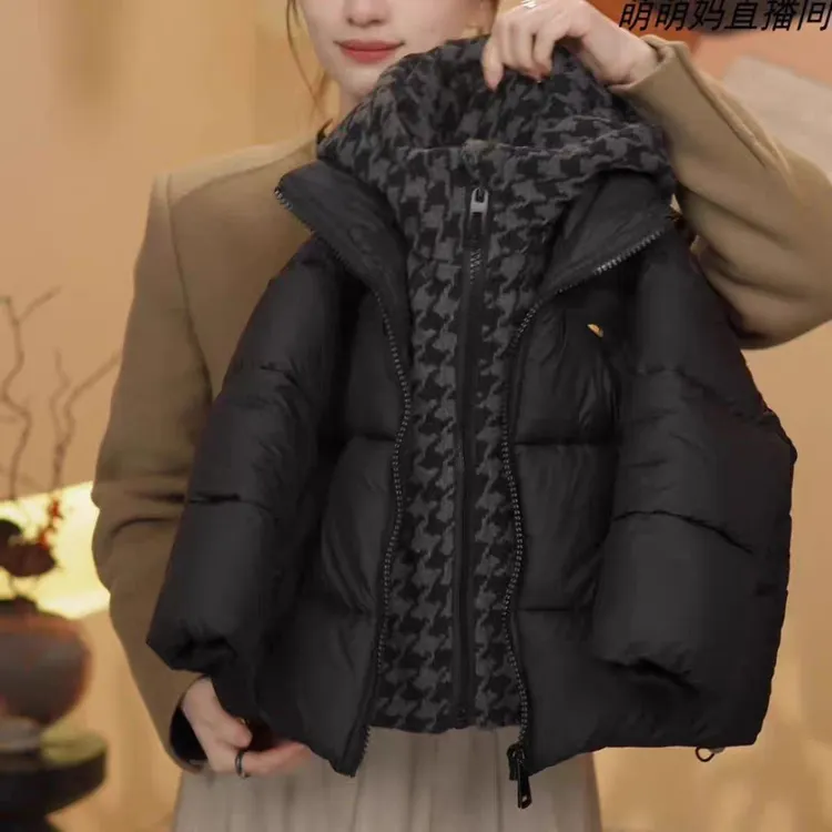 巴拉巴拉男孩女孩男童棉衣2025新款儿童冬季加厚棉服保暖格子假两